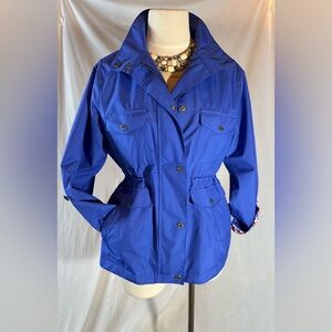 Peter Millar Golf Jacket Bright Cobalt Blue Element 4 Water Raincoat Med